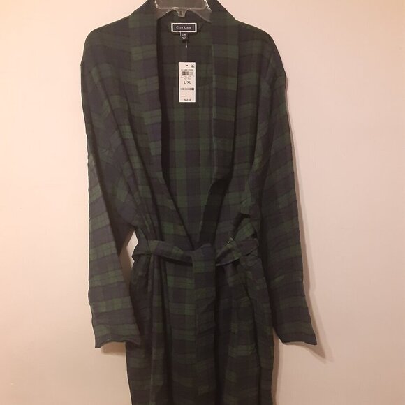 Club Room Other - Club Room (L/XL) Men's Green & Blue Long Sleeve Robe with Tie @ Waist.